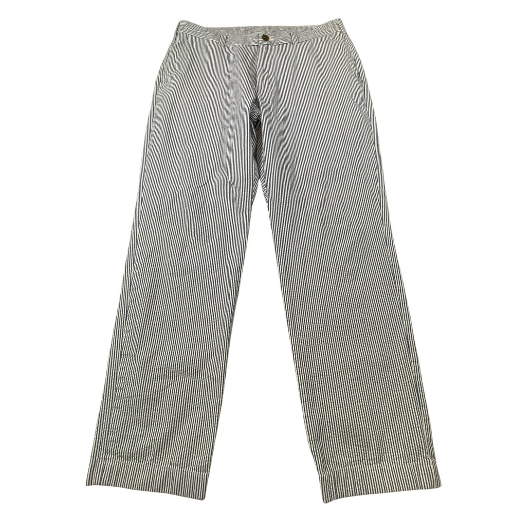 Brooks Brothers‎ Clark Seersucker Pants Mens 36x30 Blue White Striped Cotton